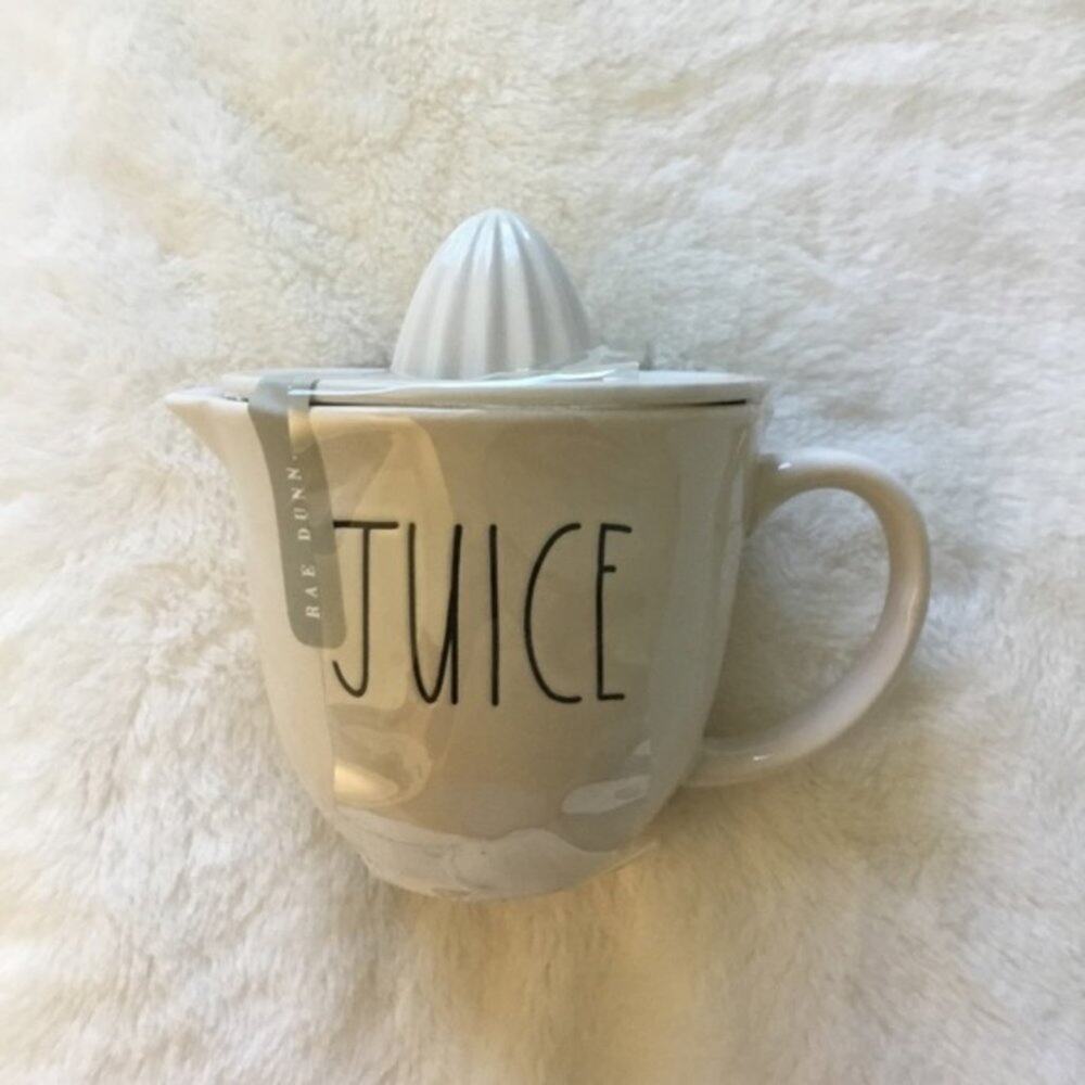 Rae Dunn White JUICE Ceramic Juicer